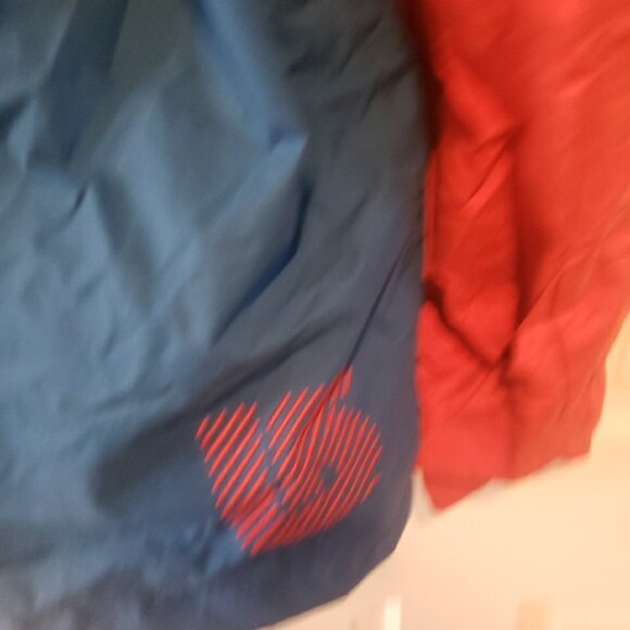 Burton Mens Jacket Dry Ride Hooded Ski Snowboard MED Blue Red Colorblock - Picture 11 of 13